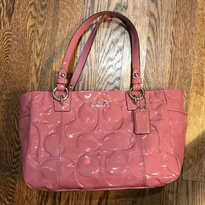 Mauve Coach Shoulder Purse
